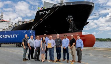 JAXPORT welcomes LNG-fueled Quetzal on its maiden voyage