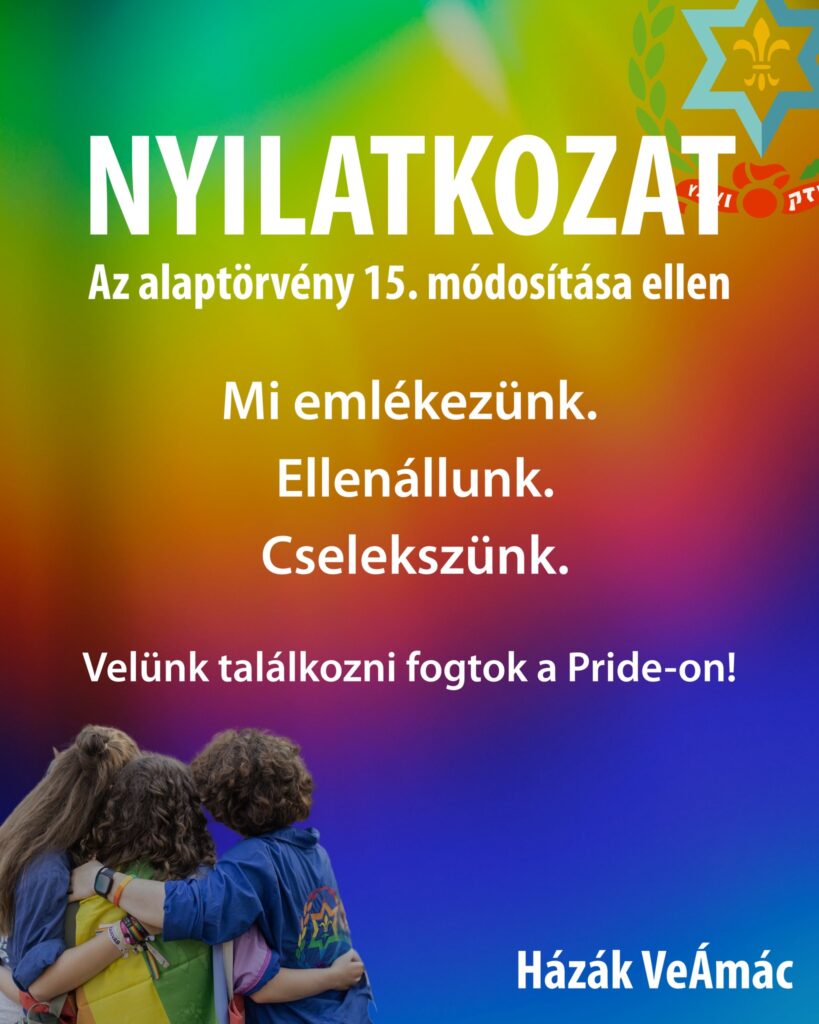 Hasomer Hacair Magyarország: Nyilatkozat az Alaptörvény 15. módosítása ellen