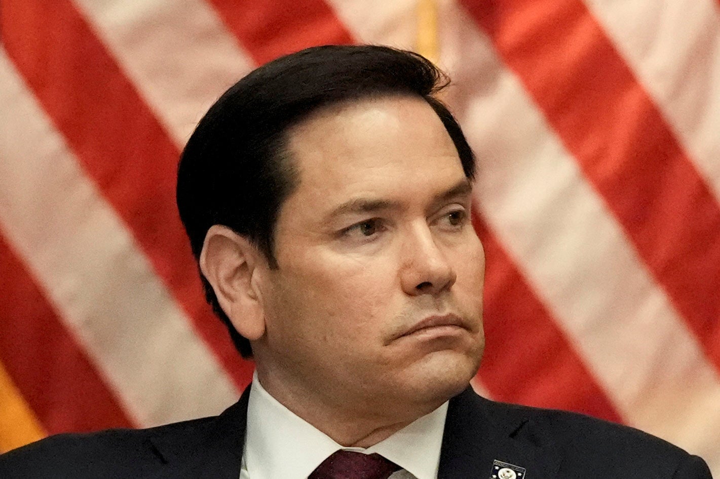 US Secretary of State Marco Rubio attends a meeting at the Justice Department in Washington