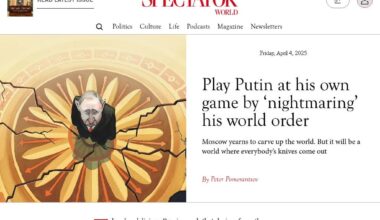 Play Putin at his own game by ‘nightmaring’ his world order, by Peter Pomerantsev