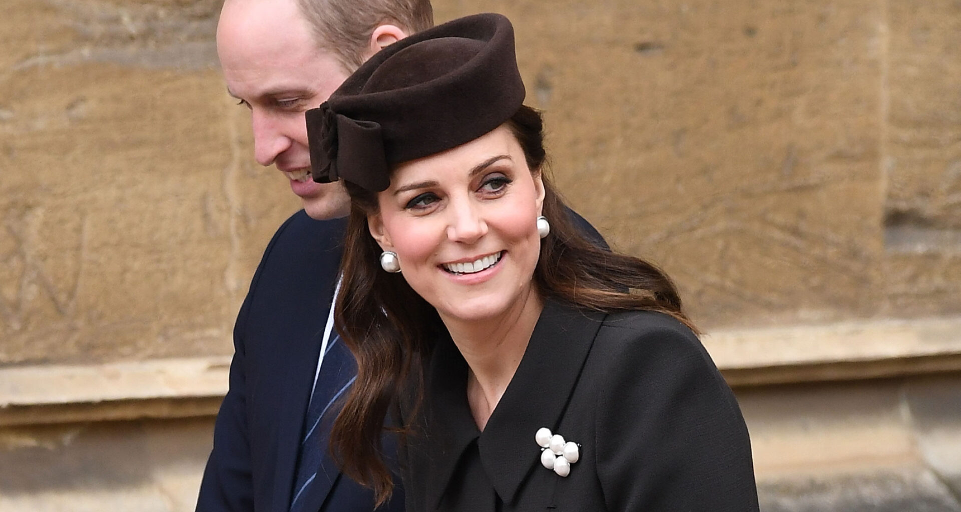 Kate Middleton wears a brown outfit to the Royal Family's Easter Sunday service in 2018