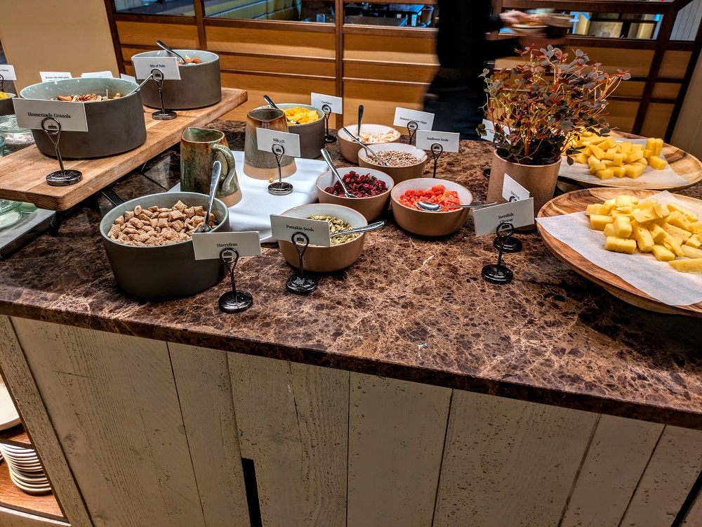 Villa Copenhagen breakfast - Cereals & cheese