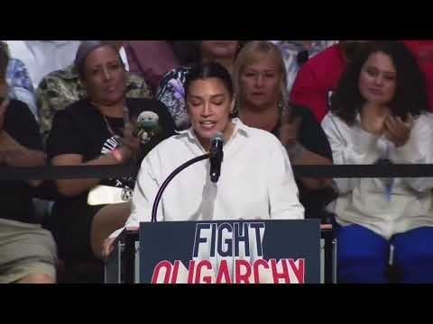 In a stunning moment, Rep. AOC has scorching criticism of Donald Trump, to a standing ovation: "Donald Trump is a criminal... If he wants to find the rapists and criminals in this country, he should look in the mirror."