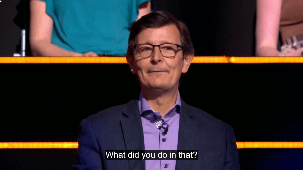 "I'm actually a TV extra..."
