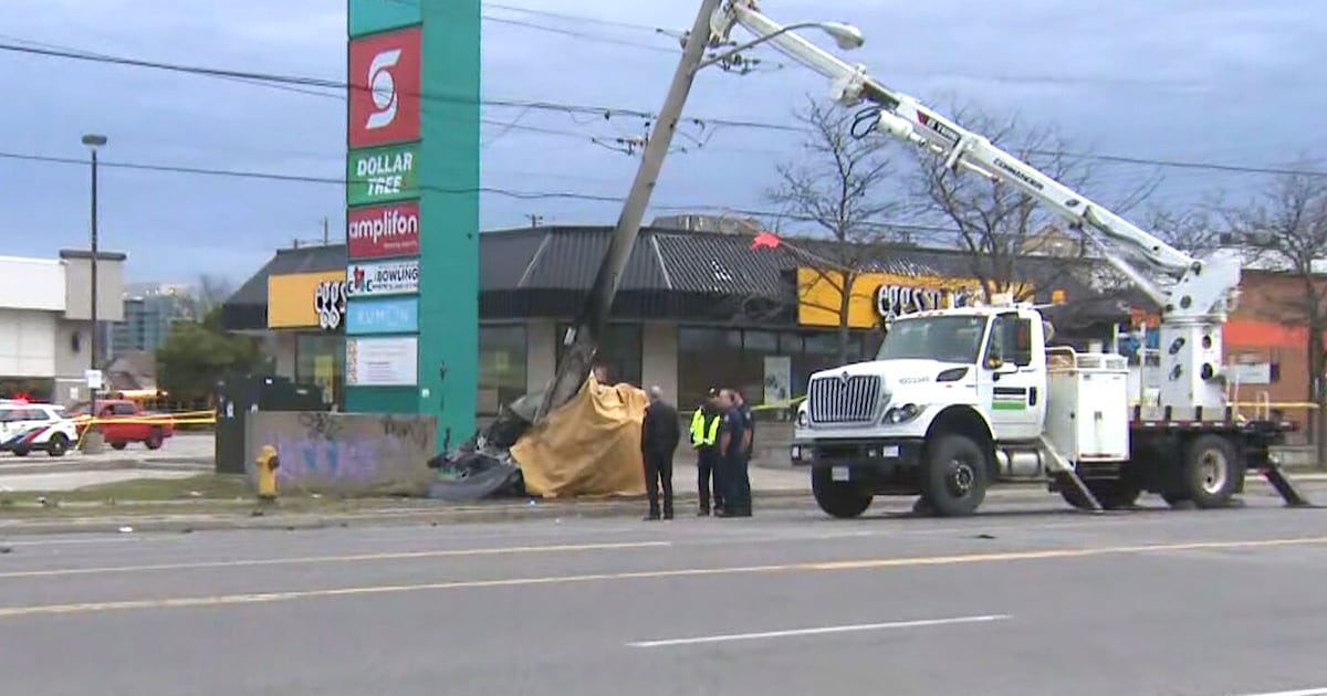 1 dead after vehicle crashes into pole and bursts in flames
