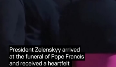 President Zelenskyy arrived at the funeral of Pope Francis and received a heartfelt moment of applause