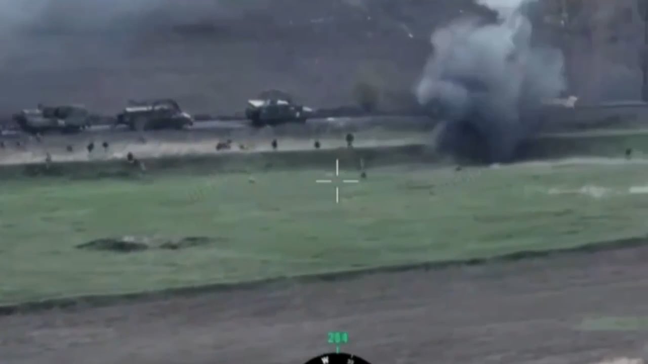 Russians tried to assault in the Kurakhove direction in a densly packed column, like 2022, and suffered heavy losses [April 2025]