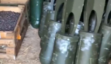 Ukraine uses every type of steel striking element available for drone fragmentation bombs and improvised landmines, from shot, chopped steel rod, and nails to electrical box knockouts. And in huge quantities.