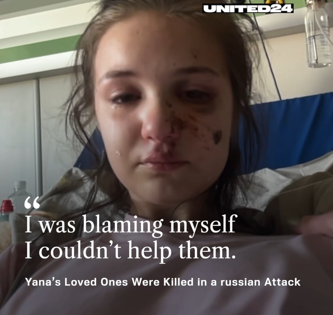 "I was blaming myself. I couldn't help them," said 14-year-old Yana, who was injured in a Russian attack on Kyiv