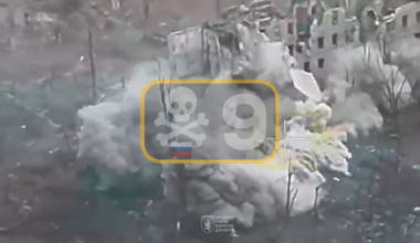 Ukrainian 24th Mechanized Brigade took out a whole Russian assault squad with one precise strike. Chasiv Yar, April 10, 2025