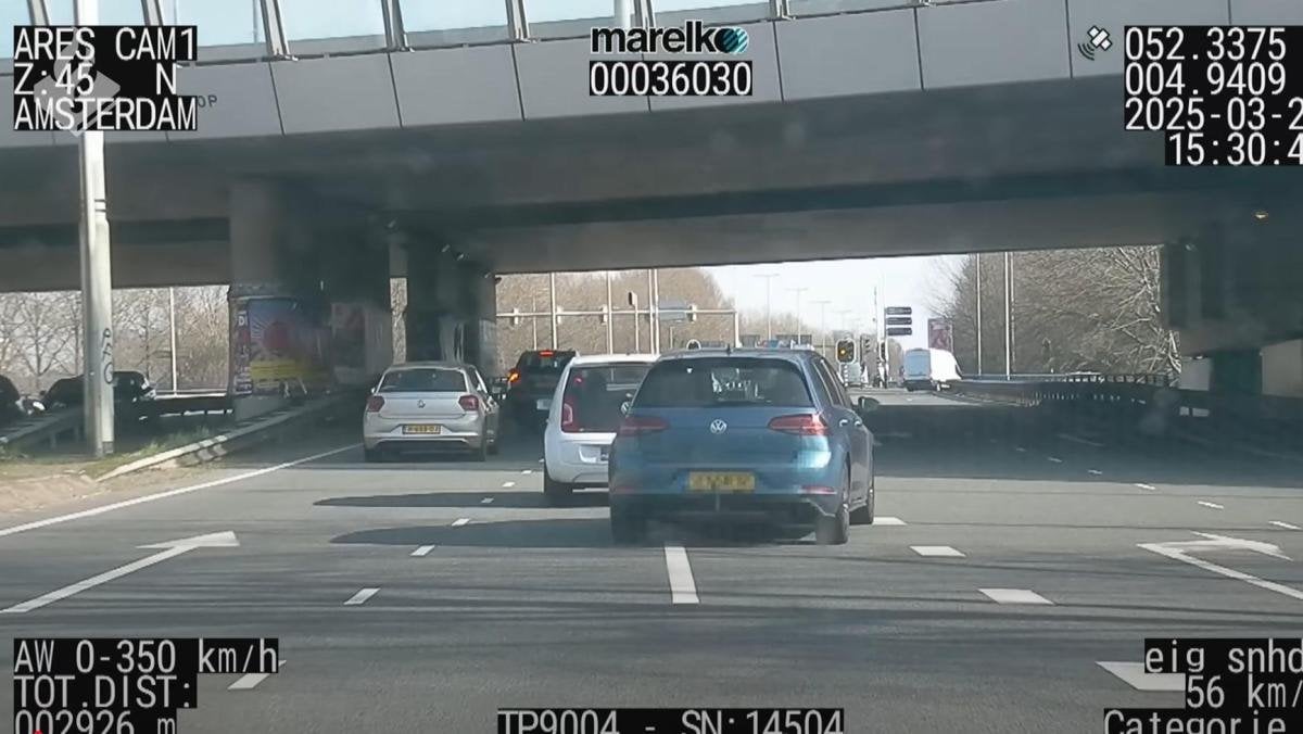 Bumperklevende hardrijder gevolgd en voor tweede keer op dure cursus gestuurd