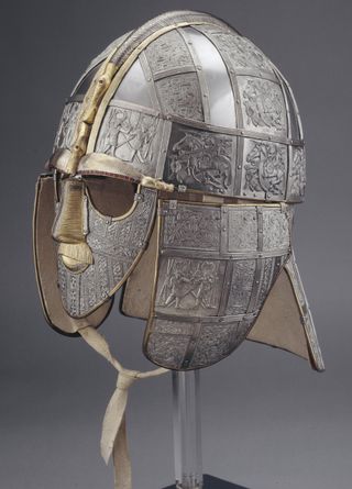 a replica of the Sutton Hoo helmet