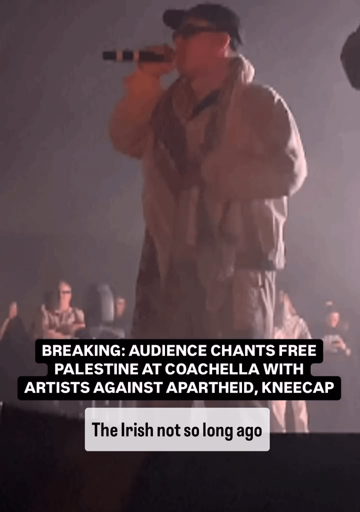 Kneecap at their Coachella Weekend 2 set: “The Palestinians have nowhere to go, it’s their f-king home & they’re bombing them from the skies. If you’re not calling it a genocide, what the f-k are you calling it?”