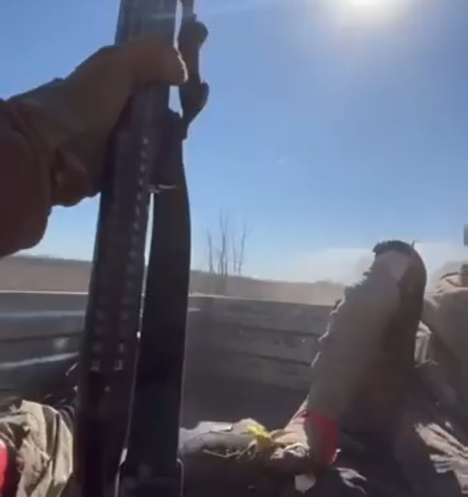 While being evacuated, injured Russian soldier flies out of back of truck after hitting a bump. 2025 (unknown region)