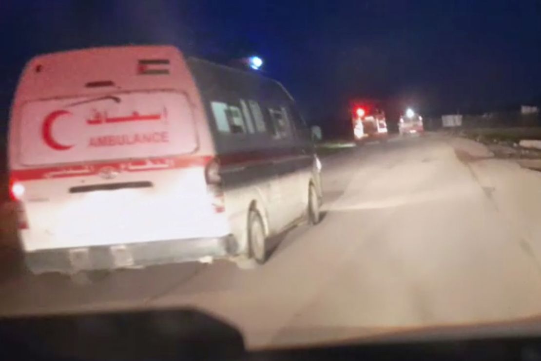 Frame grab from a video released by the Palestinian Red Crescent Society, taken with a phone by one of the 15 Palestinians medics killed on March 23, 2025.