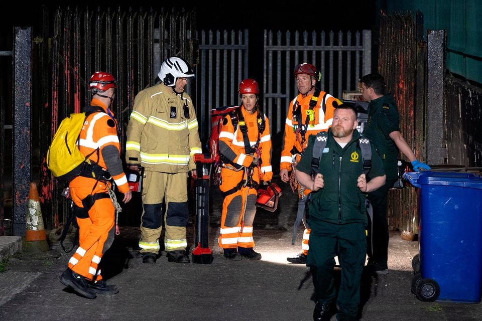 Emergency services at the scene of a rescue operation on the outskirts of Belfast on April 10th 2025 (Photo by Kevin Scott)