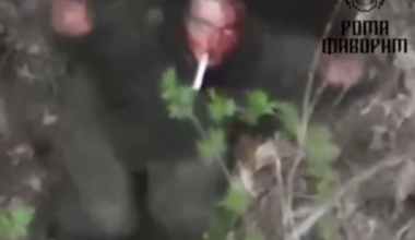 Russian soldier surrendered to the drone of the "Favorite" UAS unit of the 107th TDF Brigade. April 2025, location not disclosed.