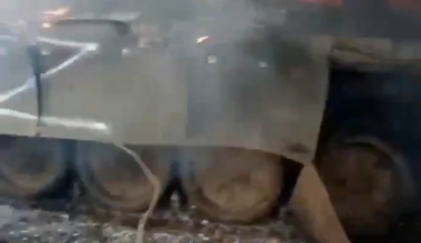 Russian soldier filmed his burning T-72. [Published 03.04.2025]
