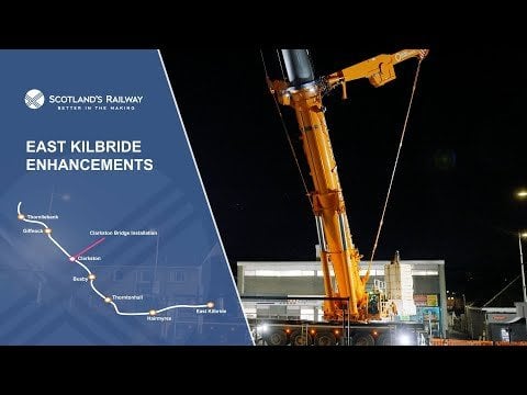 East Kilbride Enhancement Project - Clarkston's new station footbridge installed!