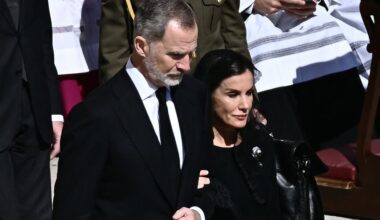 Spain's Queen Letizia and King Felipe at Pope Francis’s Funeral