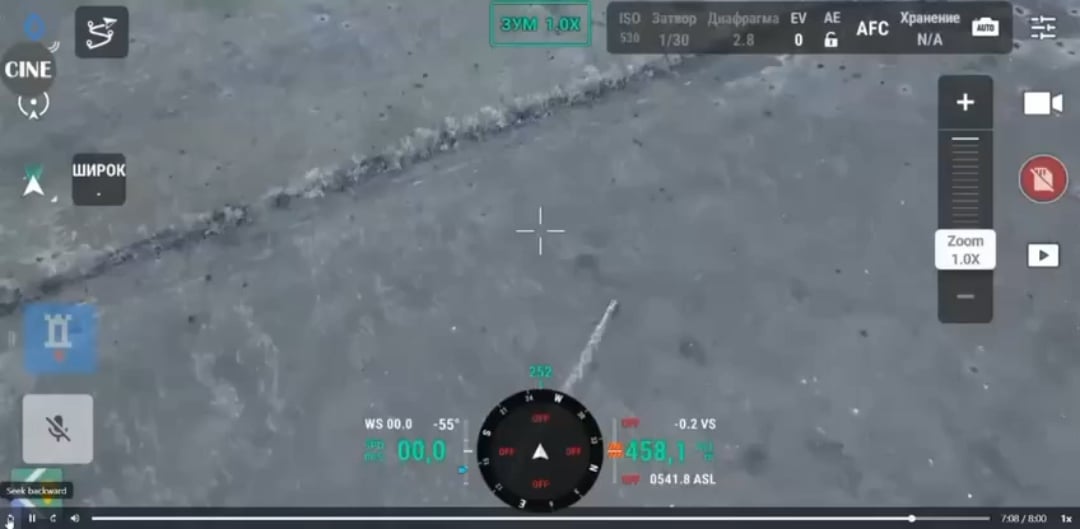 A Russian MT-LB desperately tried to reach Ukrainian positions. It managed to survive one FPV strike — but its luck ran out when it «discovered» an anti-tank mine blocking its path. North of the village of Tykhe, Kharkiv region.