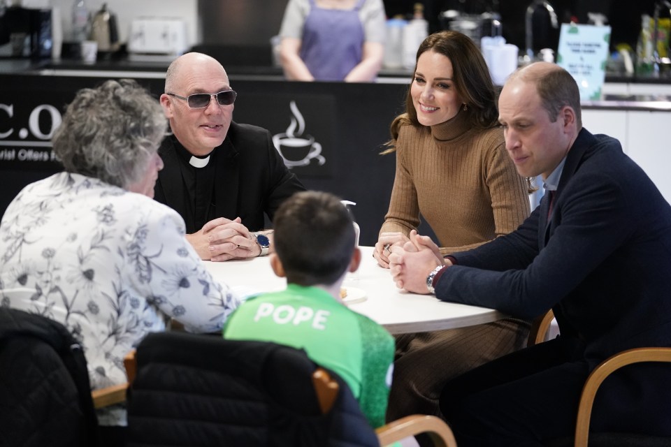 The Duke and Duchess of Cambridge meeting with volunteers and staff at Church on the Street in Burnley.
