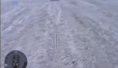 IDF Namer APC rans over an Hamas militant, same day that hamas entered israel, 7/10/23, somewhere near the gaza border