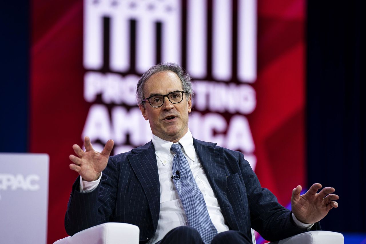 Michael Anton speaks during the Conservative Political Action Conference in National Harbor, Maryland, in March 2023.