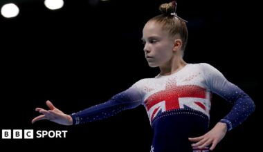 Jemima Taylor strikes a pose while competing