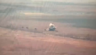 A column of Russian armored vehicles was attacked by artillery. Additionally, it is noted that the commander of the artillery piece in this case is a 22-year-old young woman with the call sign “Iskra" from the 204th separate territorial defense battalion.