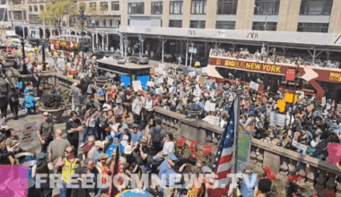 Thousands now protesting against Trump in NYC. Part of massive HandsOff2025 protests.