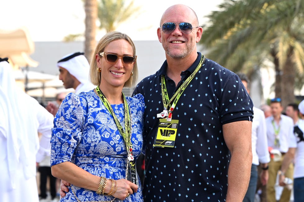 bahrain, bahrain april 12 zara and mike tindall in the paddock during final practice ahead of the f1 grand prix of bahrain at bahrain international circuit on april 12, 2025 in bahrain, bahrain photo by sam bagnallsutton images