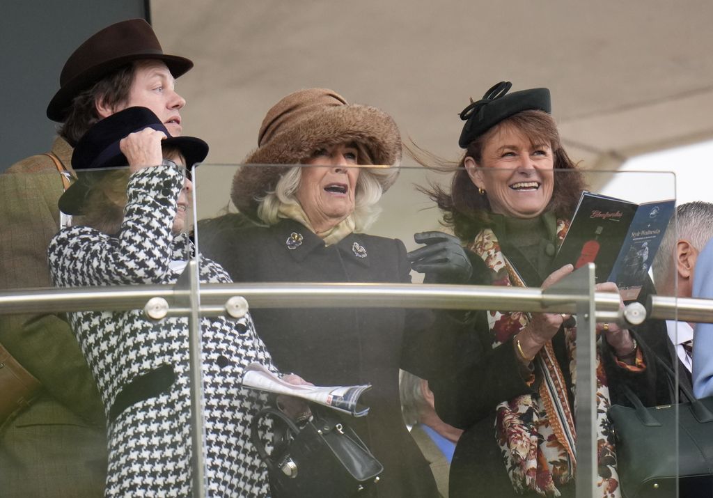 Queen Camilla with Tom Parker Bowles at Cheltenham