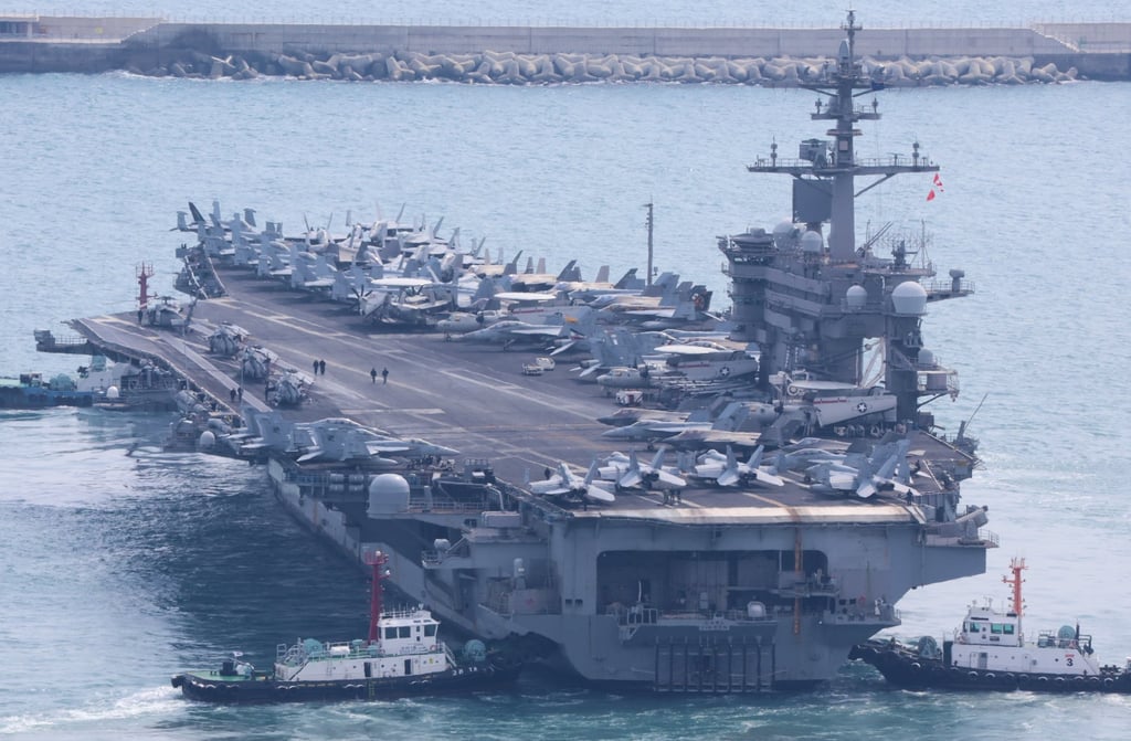The nuclear-powered aircraft carrier USS Carl Vinson. Photo: EPA-EFE The nuclear-powered aircraft carrier USS Carl Vinson. Photo: EPA-EFE