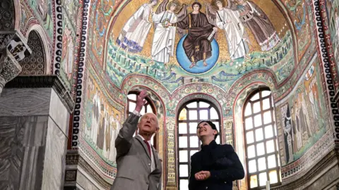 Reuters King Charles III visits the Basilica di San Vitale, in Ravenna