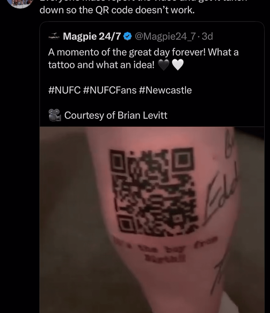 Fuck Your QR Code Tattoo