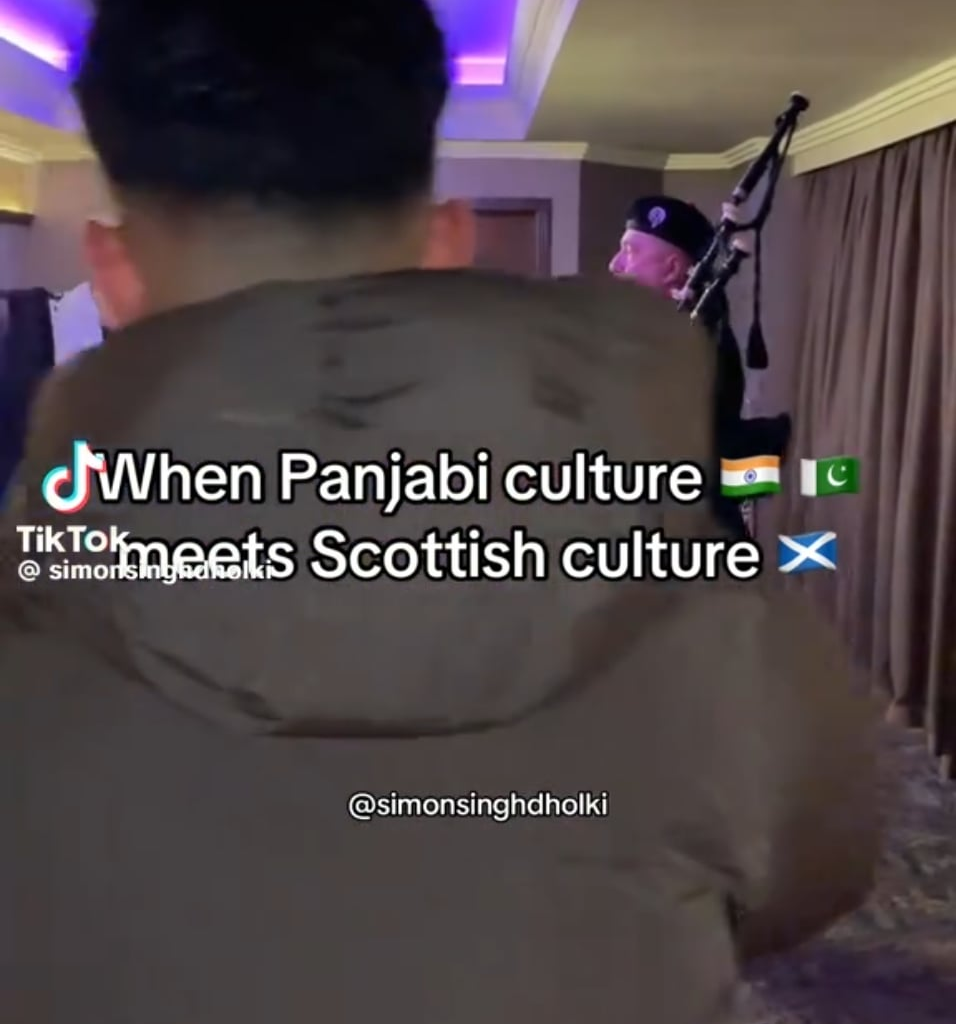 'When Panjabi culture meets Scottish culture' (credit: @simonsinghdholki)