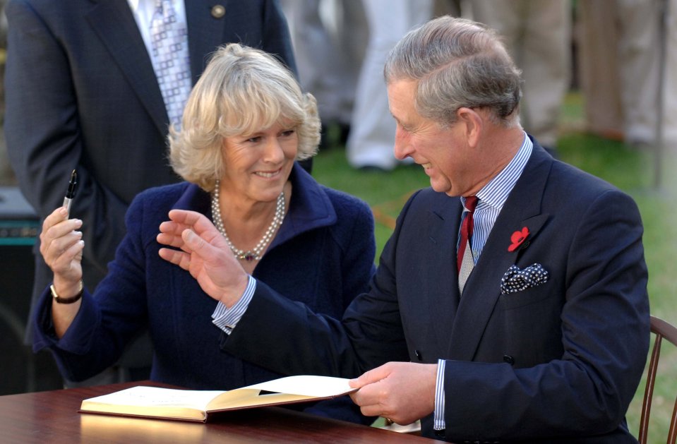Camilla and Charles at a book signing.