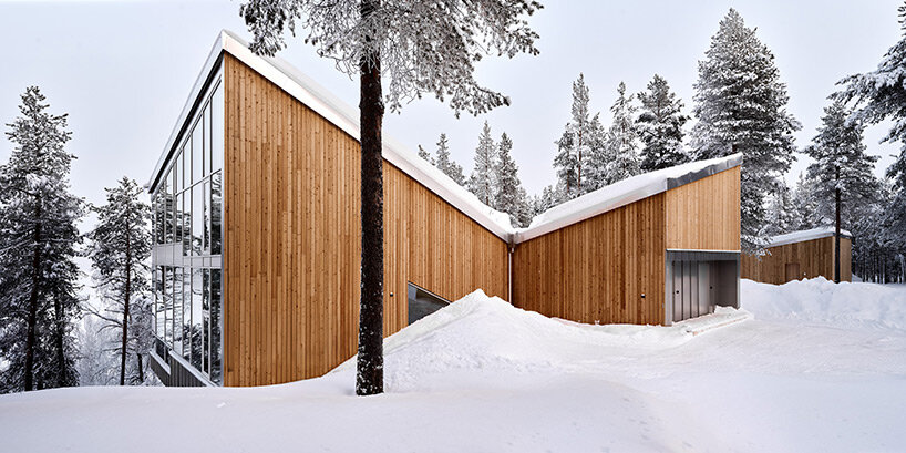 the cliffhanger: pirinen & salo's remote home cantilevers over the forests of northern finland