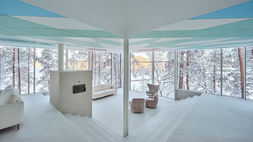 the cliffhanger: pirinen & salo's remote home cantilevers over the forests of northern finland