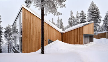 pirinen & salo's remote home cantilevers over the forests of northern finland