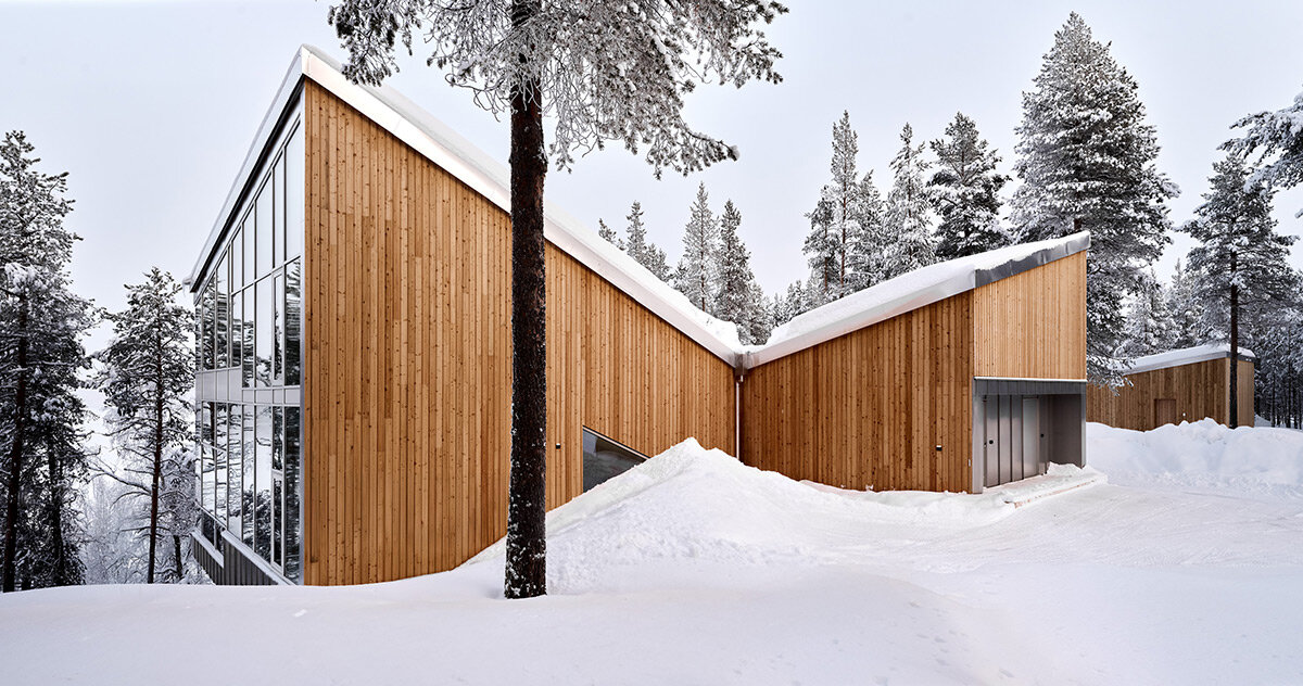 pirinen & salo's remote home cantilevers over the forests of northern finland