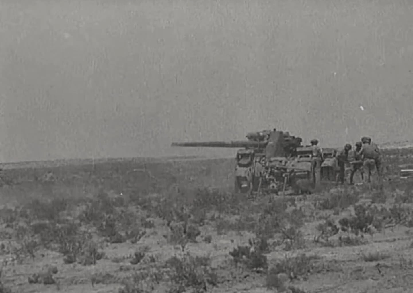 Allied shipping engaged by 88mm Flak guns during Operation Agreement in 1942