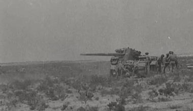 Allied shipping engaged by 88mm Flak guns during Operation Agreement in 1942