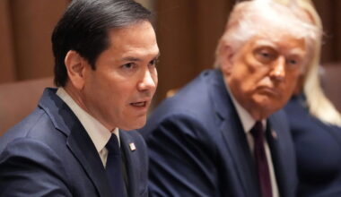 Win McNamee/Getty Images via CNN NewsourceSecretary of State Marco Rubio delivers remarks alongside President Donald Trump during a Cabinet meeting at the White House on March 24 in Washington