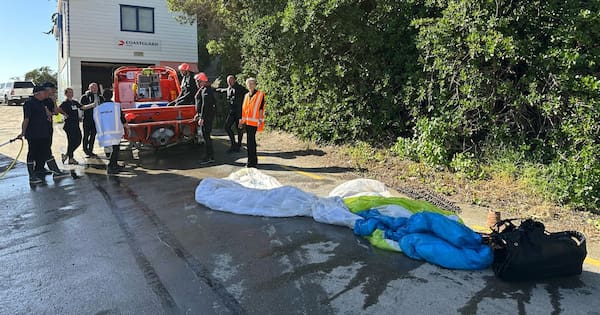 Paraglider rescued after landing in the sea near Christchurch