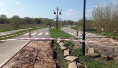Ogromna wyrwa na bulwarach na radomskim Zamłyniu. Wiemy, kiedy naprawa - Aktualności