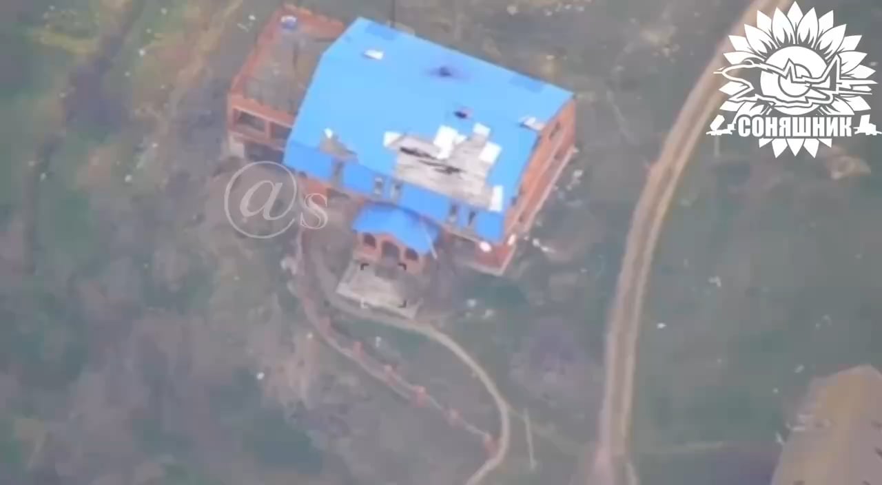 A MiG-29 airstrike by a French AASM HAMMER guided aerial bomb destroyed a Russian command post and a shed intended for security guards. April 2025, Southern Ukraine.