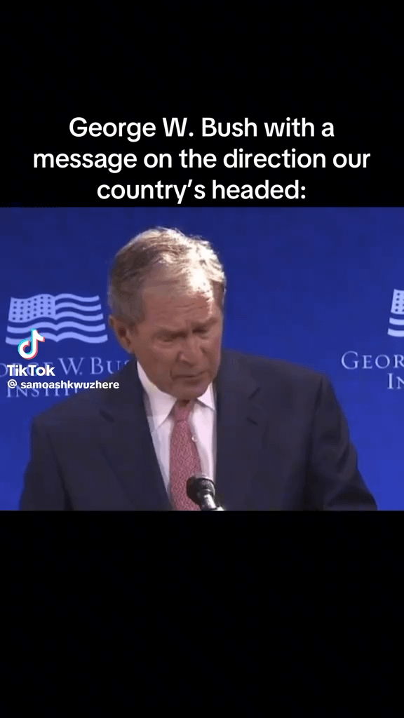 You know things are bad when you find yourself agreeing with George W. Bush.