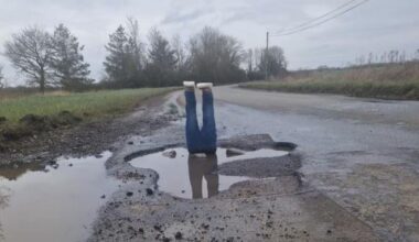 Within four days of the legs’ appearance on Haverhill Road, the hole was finally filled after 8 months of neglect.